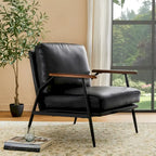 Poltrona moderna Mid-century 28W in morbida pelle PU - 28 L x 31 P x 30,75 A