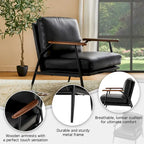 Poltrona moderna Mid-century 28W in morbida pelle PU - 28 L x 31 P x 30,75 A