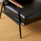 Poltrona moderna Mid-century 28W in morbida pelle PU - 28 L x 31 P x 30,75 A