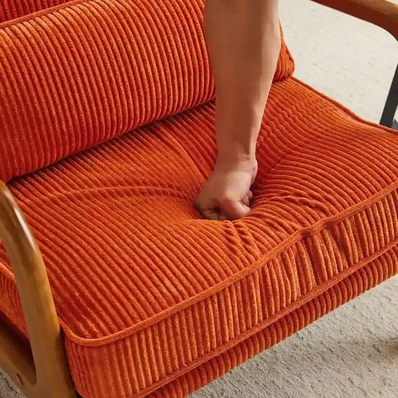 Sedia imbottita in misto lino, 2 pezzi