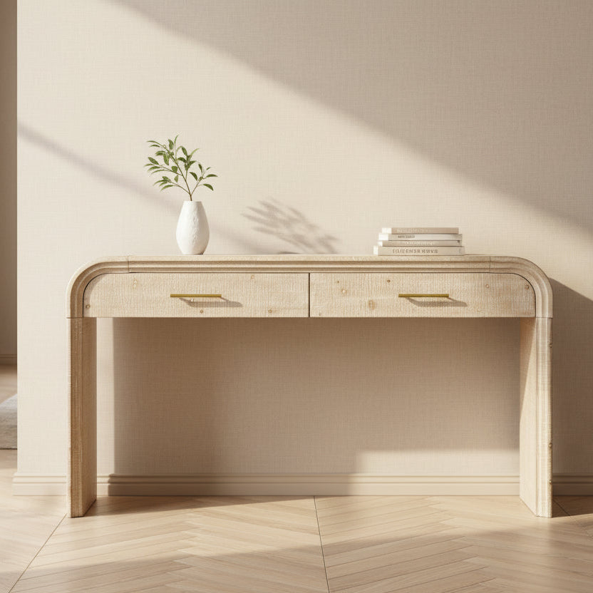 Unique Retro Silhouette Console Table with Open Style