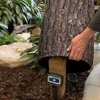 Copertura del ceppo d'albero in finto rovere per il cortile - Sgabelli da giardino a forma di tavolo rotondo per ceppo d'albero