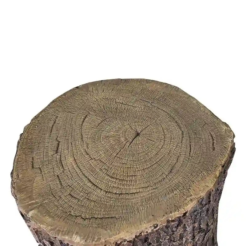Copertura del ceppo d'albero in finto rovere per il cortile - Sgabelli da giardino a forma di tavolo rotondo per ceppo d'albero