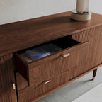 Madia in Legno di Noce con Ante a Tamburo - Mid Century Modern