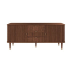 Madia in Legno di Noce con Ante a Tamburo - Mid Century Modern