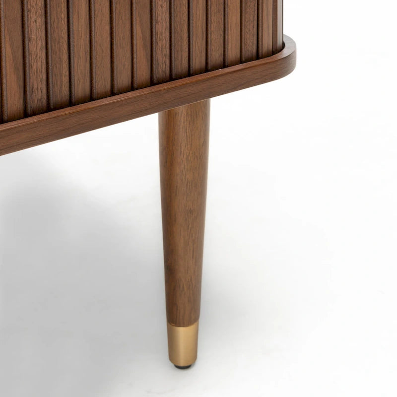 Madia in Legno di Noce con Ante a Tamburo - Mid Century Modern