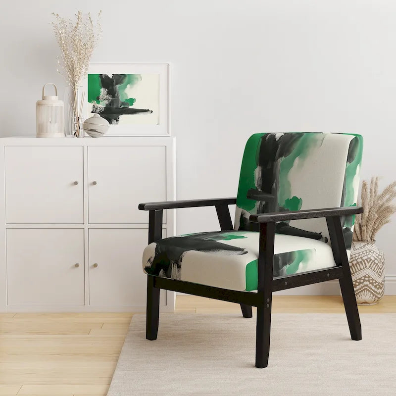 Poltrona di design astratta imbottita - Poltrona moderna per camera da letto