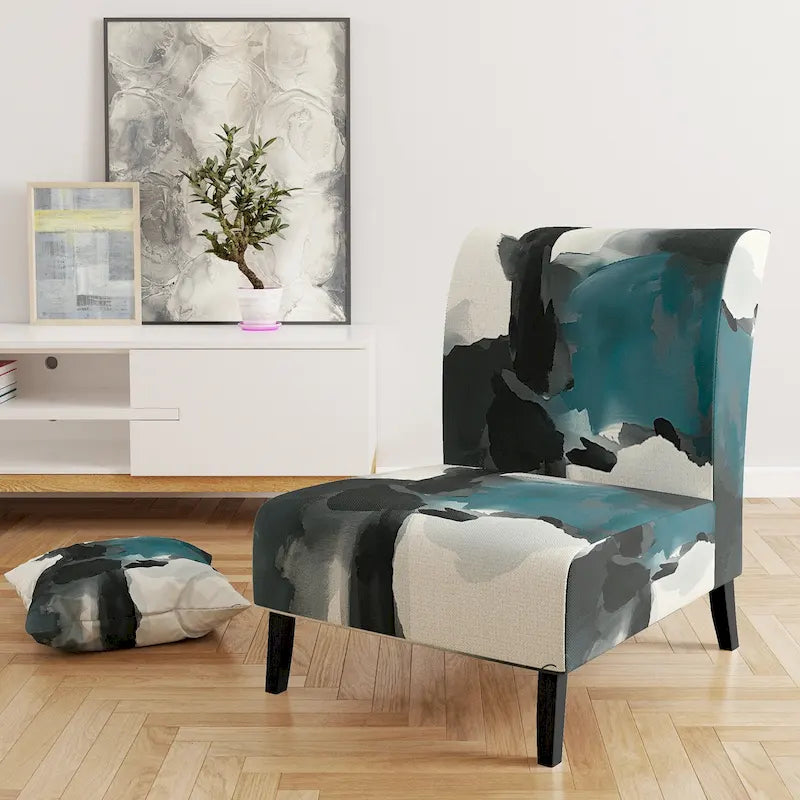Poltrona di design astratta imbottita - Poltrona moderna per camera da letto