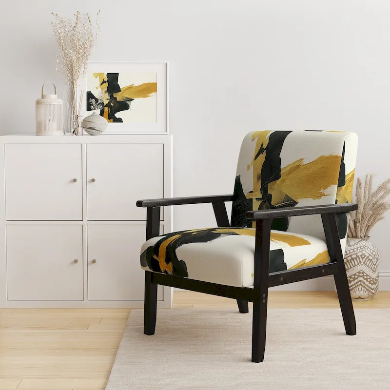 Poltrona di design astratta imbottita - Poltrona moderna per camera da letto