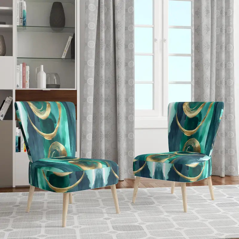 Poltrona di design astratta imbottita - Poltrona moderna per camera da letto