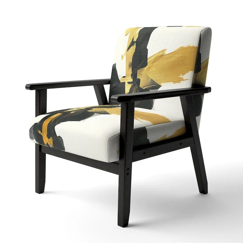 Poltrona di design astratta imbottita - Poltrona moderna per camera da letto