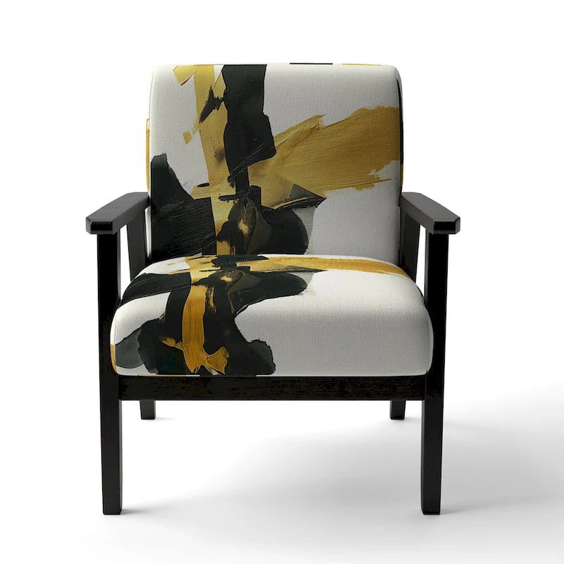 Poltrona di design astratta imbottita - Poltrona moderna per camera da letto