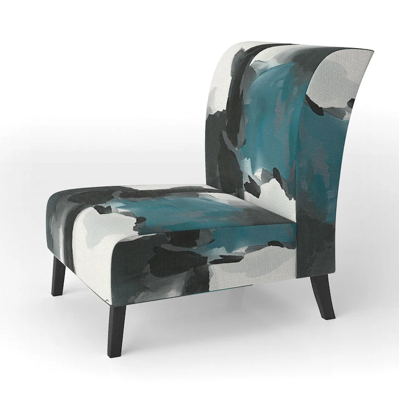 Poltrona di design astratta imbottita - Poltrona moderna per camera da letto