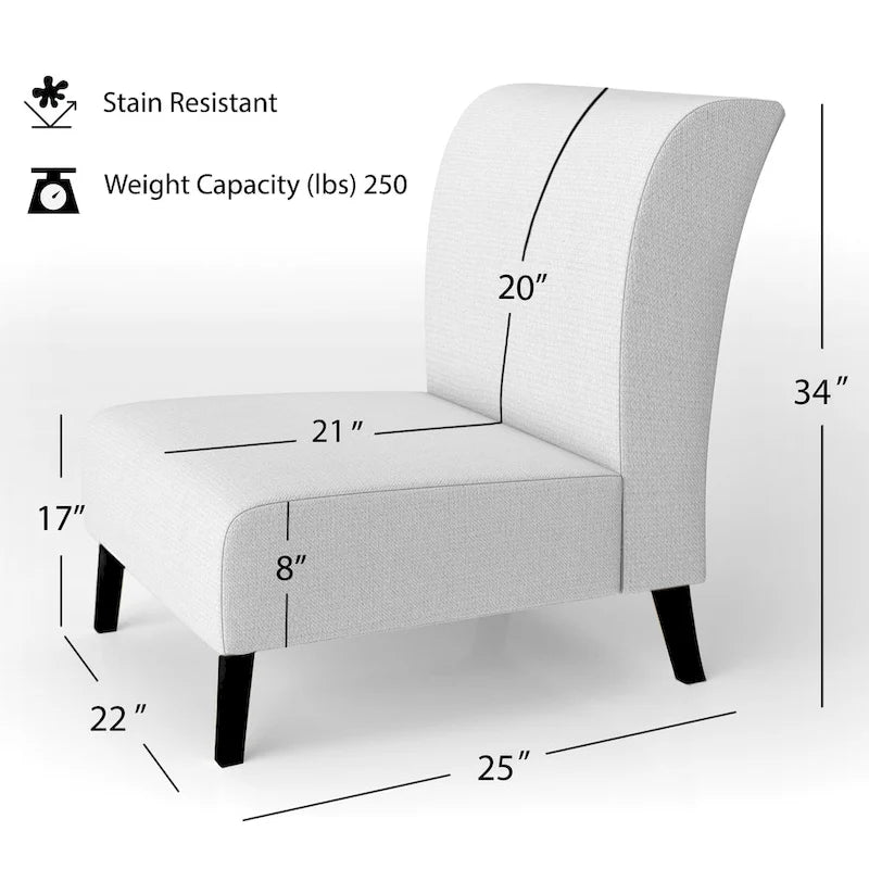 Poltrona di design astratta imbottita - Poltrona moderna per camera da letto