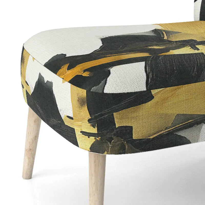 Poltrona di design astratta imbottita - Poltrona moderna per camera da letto