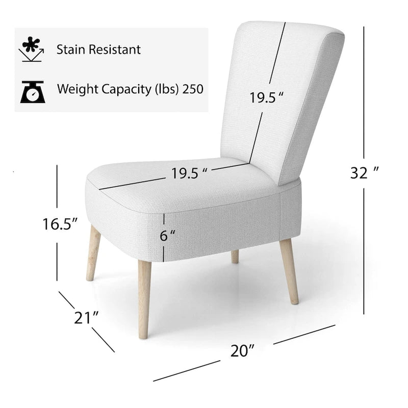 Poltrona di design astratta imbottita - Poltrona moderna per camera da letto