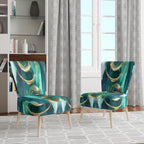 Poltrona di design astratta imbottita - Poltrona moderna per camera da letto