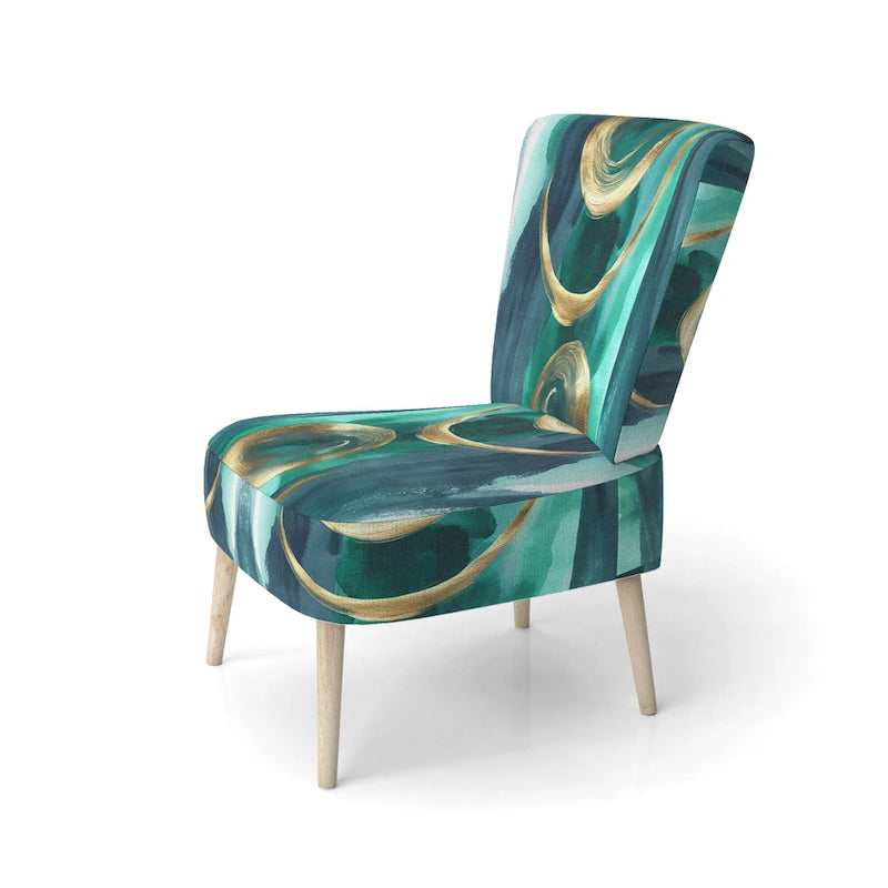 Poltrona di design astratta imbottita - Poltrona moderna per camera da letto