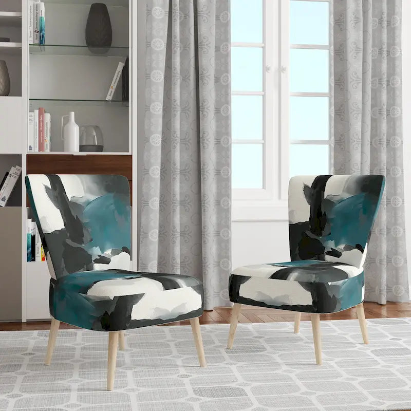 Poltrona di design astratta imbottita - Poltrona moderna per camera da letto