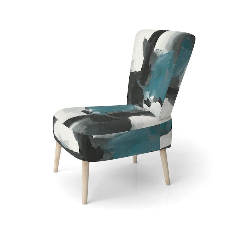 Poltrona di design astratta imbottita - Poltrona moderna per camera da letto