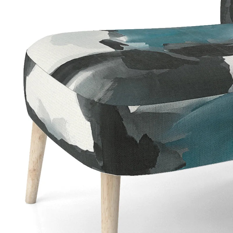 Poltrona di design astratta imbottita - Poltrona moderna per camera da letto