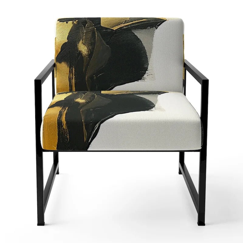Poltrona di design astratta imbottita - Poltrona moderna per camera da letto